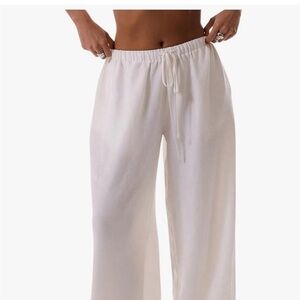 White Wide-Leg Pants